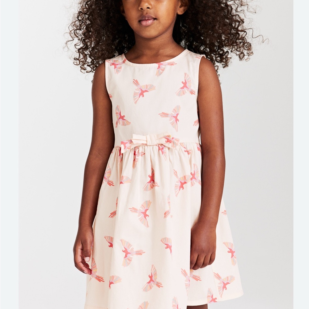 HM Pink Bird Print Kids Dress 3T